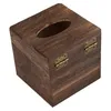 Tissue Boxes & Napkins Wood Box Napkin Cover Home El Pub Cafe Car Paper Holder Case