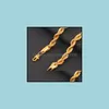 Link, biżuteria 18k złota platana sznur Bracelets M 4mm Hip Hop Link Bieczek dla mężczyzn Kobiety Vintage Bransoletka Biżuteria Bożego Narodzenia