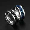 Cool Stainless Steel Rotatable Men Couple Ring Spinner Chain Rotable Rings Punk Women Man Jewelry for Party Gift