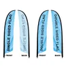 Anpassad marknadsföring Barber Shop Beach Feather Flag 110g Sticked Polyester Swooper Banner Digital Printing4075758