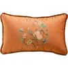 Taie d'oreiller Medicci, housse de coussin en velours rouge bordeaux, imprimé Floral, oiseau, canapé, lit, Cases300H