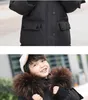 Toddler Kids Boys Girls Big Real Fur Collar Hooded Down Jackets Winter New Fashion Thicken Down Coats Children Outerwear Clothes H0909