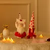 Decoração de festa amor coração sem rosto dwarf rudolph janela adereços dona de mãe enfeites de boneca dos namorados bonecos