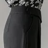Spodnie Harem Kobiety Kieszenie Czarny All-Match Dorywczo Wysokiej Talii Spodnie dresowe Spodnie 10908 210512
