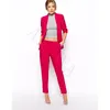 Spodnie kurtki rose czerwone kobiece garnitury biznesowe szczupły Formalne biuro biurowe mundury panie jesień 2 sztuki Blazers na zamówienie dam dwa