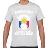 Homens camisetas Tops Camiseta Homens Filipino Filipino Filipinas Bandeira Pinoy Básico Preto Geek Curto Masculino Tshirt278Y