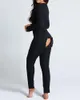 Autumn Winter Sexy Button Open Crotch Adults Onesies Jumpsuit Skinny Bodycon Christmas Playsuit Pajama Romper Nightwear Women's Jumpsuits &