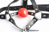 NXY Adult toys PU Leather Head Harness Bondage Open Mouth Gag Restraint Red Silicone Ball Fetish SM Sex Game Toys for Women Couple 1130