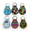 RTS keychain Party Favor neoprene coin cartoon portable hanging jewelry lipstick case hand sanitizer bottle holder