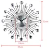 Wandklokken Tijdelijke Crystal Clock - Viering decoratief metaal (13 inch, lineaire straling)