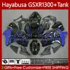 Fairings för Suzuki Hayabusa GSXR-1300 GSXR 1300 CC GSXR1300 96 97 98 99 00 01 74no.91 GSX-R1300 Blue Flames 1300CC 2002 2003 2004 2005 2006 2007 GSX R1300 96-07 Kroppsarbete