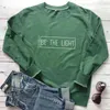 Be The Light 100% Cotton Sweatshirt Casual Inspirational Quote Pullovers Scripture Women Long Sleeve Christian Sweatshirts 211108