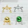 Decorative Objects & Figurines 1Pc Gold-plated Ball Stand Metal Display Holder Rack Support Base For Soccer Volleyball Basketball Football H
