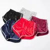 Frauen Casual Satin Shorts Patchwork Körper Fitness Workout Sommer Weibliche Elastische Dünne Dünne Strand Kurze frauen