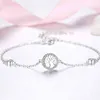 Bracelet à breloques en argent Sterling 925 avec arbre généalogique de la vie, en CZ transparent, à la mode, pour femmes et filles, bijoux de fête de noël, cadeau d'hiver