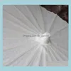 Sundries House Home Ogród Bridal Parasols Biały Papier Chiński Mini Craft Parasol 4 Średnica 20 30 40 CM Wedding Parasole