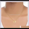 Bijoux de mode Collier double ailes d'ange céleste avec carte de vente G1EGI Colliers Zvendu