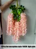 Dekoratif Çiçek Çelenkler 12 PCS/Lot Wisteria Çiçek Yapay Vine Bitki Ivy Çelenk Asma Düğün Dekoru El Ev Dekorasyon Bahçesi