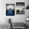 Boat Bridge Lake Poster Landscape Pictures Canvas Painting Wall Art For Living Room Decoration Posters And Prints