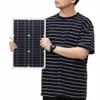 50W 18V MONO SOLAR PANEL Dual USB 12V / 5V DC Monokristallin Flexibel för bil RV Båt Batteriottät