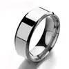8mm rostfritt stål män ringar band regnbåge ring för man kvinna kan DIY gravera förlovning smycken passform storlek 5-13