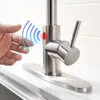 Stainless Steel Touch Control Kitchen Faucets Smart Sensor Kitchen Mixer Touch Faucet for Kitchen Pull Out Sink Taps 1072 210724