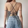 Léopard Imprimer Sexy Y2K Crop Top Tanks Camis Vêtements d'été pour femmes Bandage Dos nu Vintage Corset Gilets Femme Streetwear 210510