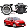 Dimljus 2 st Styling Angel Eye LED Lens Front Bumperlampa 12V H11 med för Peugeot 207 CC Hatchback Estate 2006-2012