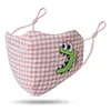 New Children face-masks anti-dust breathable washable cotton cloth masks three-dimensional color grid