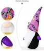 Neue Halloween Lila Gesichtslose Puppe Stehender Zylinder Fledermaus Schleife Party Dekoration