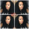 Afroamerikanska peruker av högsta kvalitet Full Middle Part Synthetic spetsfront peruker Afro Curly peruk med babyhår för svarta kvinnor InstockFactory Di