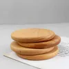 Round Wooden Plate Dish Dessert Biscuits Plate Dish Fruits Platter Dish Tea Server Tray Wood Cup Holder Bowl Pad Tableware Mat DAR54