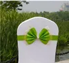 500pcs Bowknot Wedding Chair Cover Sashes Elastic Spandex Bow Chair-Band With Buckle For Weddings Banquet Party Decoration Accessories SN5614