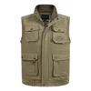 Multi Pocket Tunn Baggy Vest för Män Vår Höst Male Casual Pipraft Gilet Ärmlös Jacka Sommar Mens Travel Waistcoat 211104