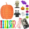 21pcs Halloween Ghost Decompression Toy Toy Fidget Sensory Bubble Puzzle Puzzle Unzip Cadeau anti-stress pour les enfants adultes