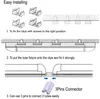 Luces de tubo led en forma de V T8 integradas 3 pies 4 pies 5 pies 6 pies 8 pies iluminación de la puerta del refrigerador 4 filas luces de la tienda tubos fluorescentes accesorio