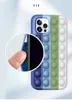 Cas de téléphone portable Mode Creative Couleur Gel de silice liquide Mince Soft Bubble Accessoires imperméables pour Apple iPhone