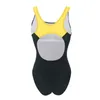Duży rozmiar Sportowy Swimsuit Kobiety Wysokie Cut Sexy Racer Powrót Stroje Kąpielowe Drukuj Noszenie Plaży Plus Jumpsuit Black 210520