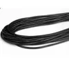 Black Wax Leather Snake Necklace 45cm 60cm Cord String Rope Wire Extender Chain with Lobster Clasp DIY Fashion jewelry197G