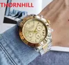 Tous les sous-cadrans de travail de luxe homme montre à piles à quartz 42 mm entièrement en acier inoxydable de haute qualité Top Model Designer Président Chronomètre Montre-bracelet relogio masculino