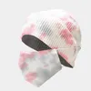 Berets Winter Creative Tie-dye Hat Mask Set Men And Women Outdoor Cold-resistant Face Protection Earflaps Warm Knitted Suit