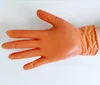 Black nitrile gloves diamond pattern industrial repair machine single layer 8 mil mechanical thick Orange Synthetic glove