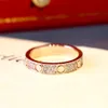 2022 высочайшее качество экстравагантное простое сердце любовь кольцо золотая серебряная роза цвета из нержавеющей стали пару кольца мода женщин ювелирные изделия леди подарки с pochette bijoux