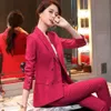 High quality women's business professional suit pants fall plus size female office jacket small el overalls 210527