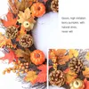 45 cm herfst krans Kerst vakantie decor thanksgiving garland raam restaurant thuis pompoen esdoorn blad decoratie krans deur 211104