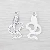 30 x breloques tibétaines en argent Serpent Cobra, pendentifs, perles pour collier, Bracelet, accessoires de fabrication de bijoux, 35x19mm