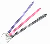 Sleutelhanger 10 stks Cartoon Plaid Patroon Lanyard Sleutelhanger Id Neck Strap mobiele telefoon bandjes charmes groothandel