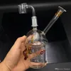 8.7 인치 물 담뱃대 유리 비커 봉수 파이프 흡연 Waterpipe 두꺼운 안경 버블 러 물 봉지 14mm 오일 장비와 독특한 버블 러