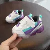 DIMI Bahar Çocuklar Bebek Ayakkabıları Yumuşak Kaymaz Bebek İlk Yürüyüş Kurucular Örgü Nefes Sneakers Kız Boy 211022 için Toddler
