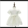 Robes Bébé Vêtements Bébé Enfants Maternité Drop Delivery 2021 Né Robe De Baptême Filles Princesse Dos Solide Bow Strap Robe De Soirée Perspectiv